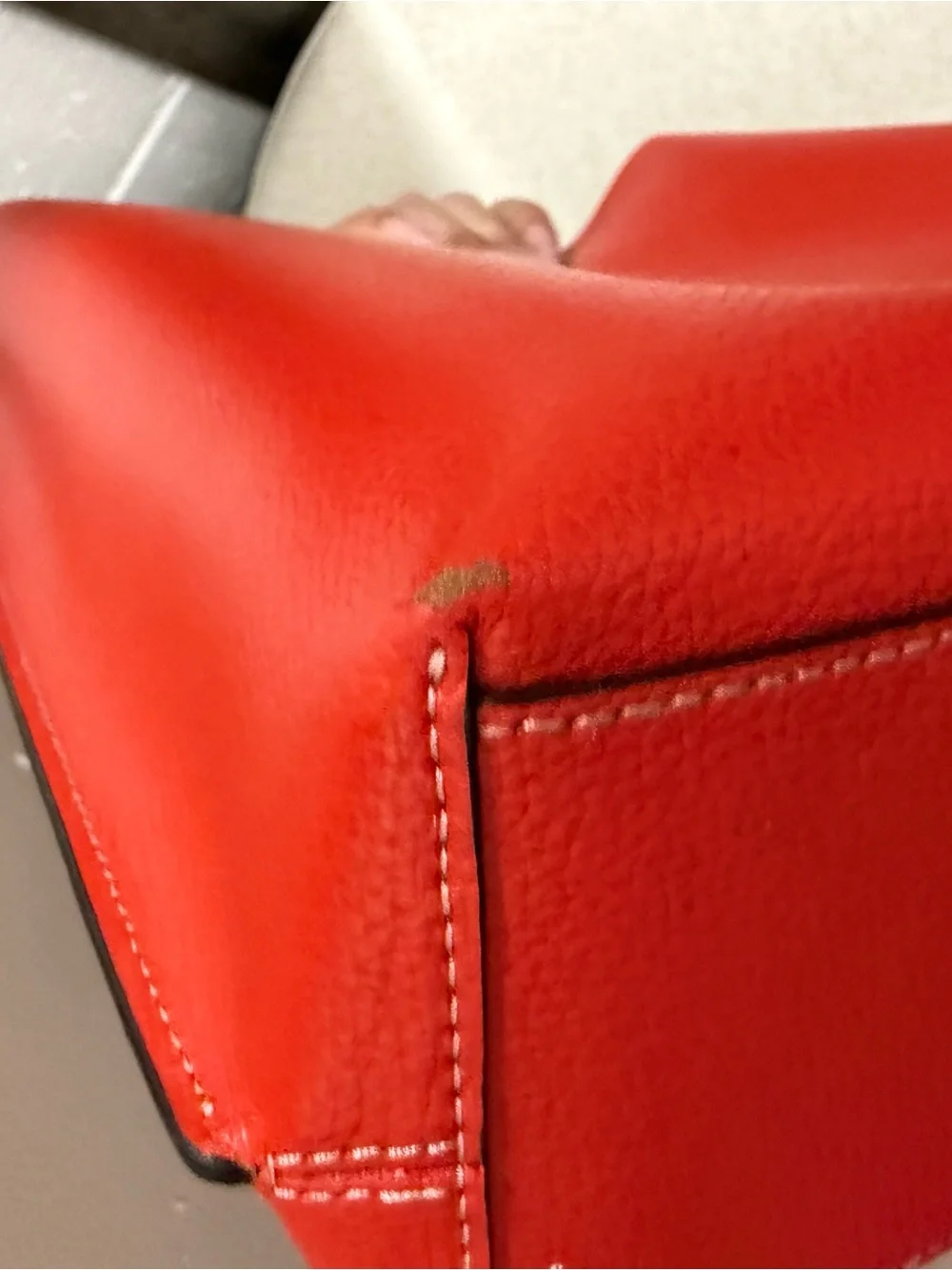Coach Mollie Bucket Bag Miami Red Pebbled Leather Crossbody Shoulder CA214